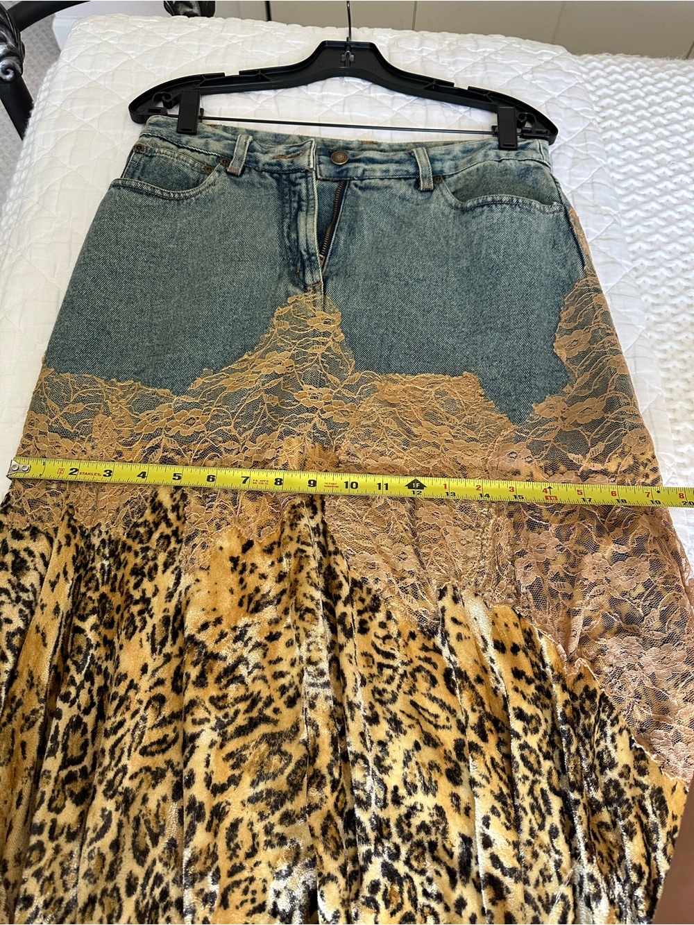 Newport News  Denim and Leopard Maxi Skirt - Picture 4 of 6